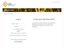 Tablet Screenshot of learn.leocussenonline.com